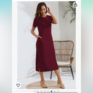 Naggoo Women's Short Sleeve Split Maxi Dress with Pockets. Brand new never worn.